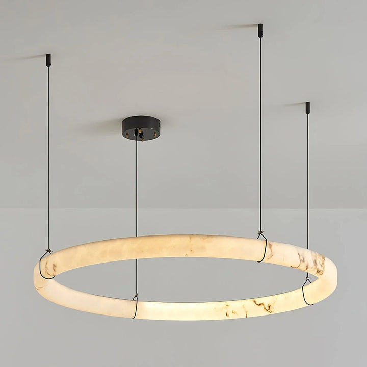 Alabaster Aura Circular Chandelier