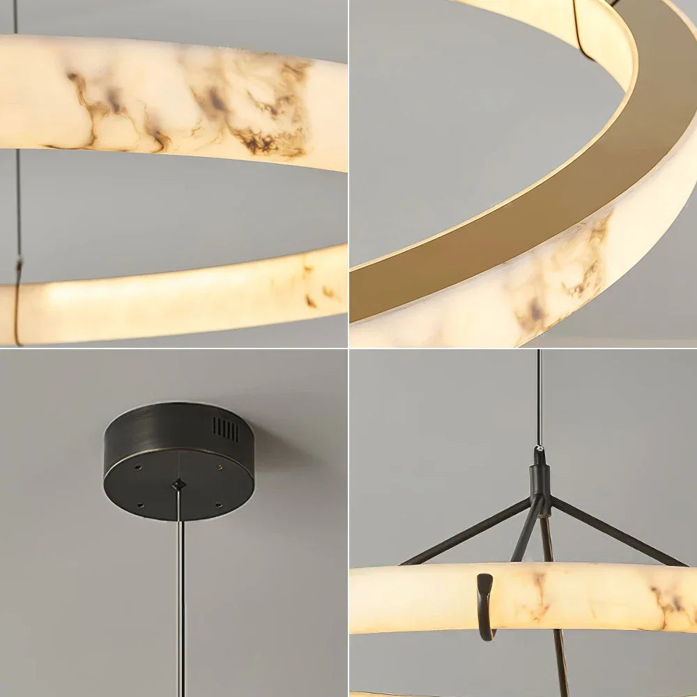 Alabaster Aura Circular Chandelier