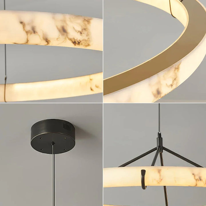 Alabaster Aura Circular Chandelier