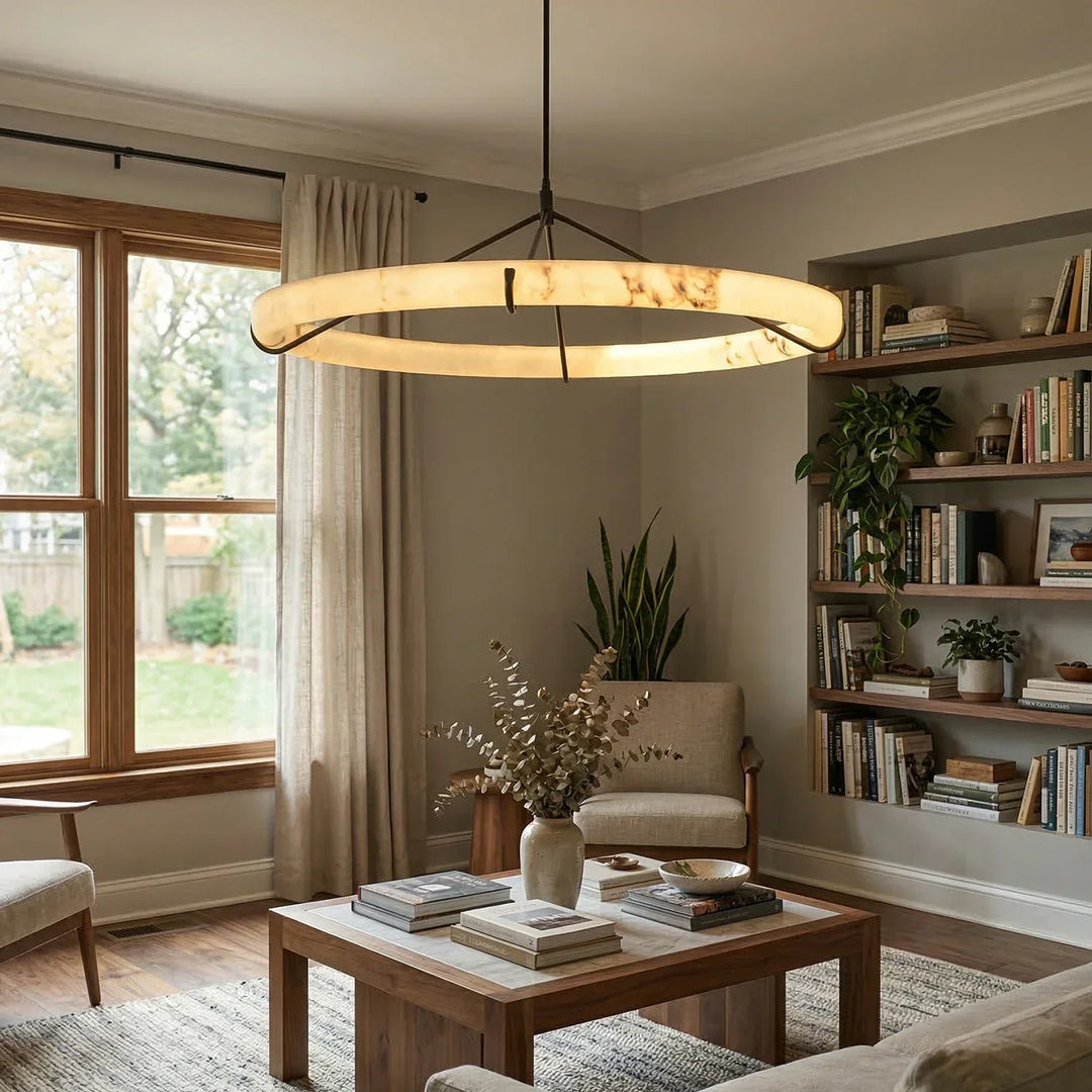 Alabaster Aura Circular Chandelier