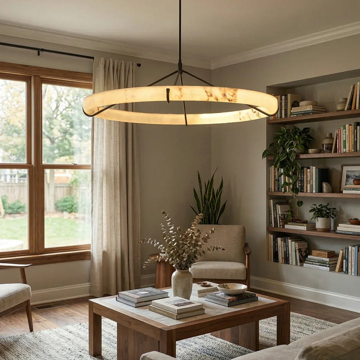 Alabaster Aura Circular Chandelier