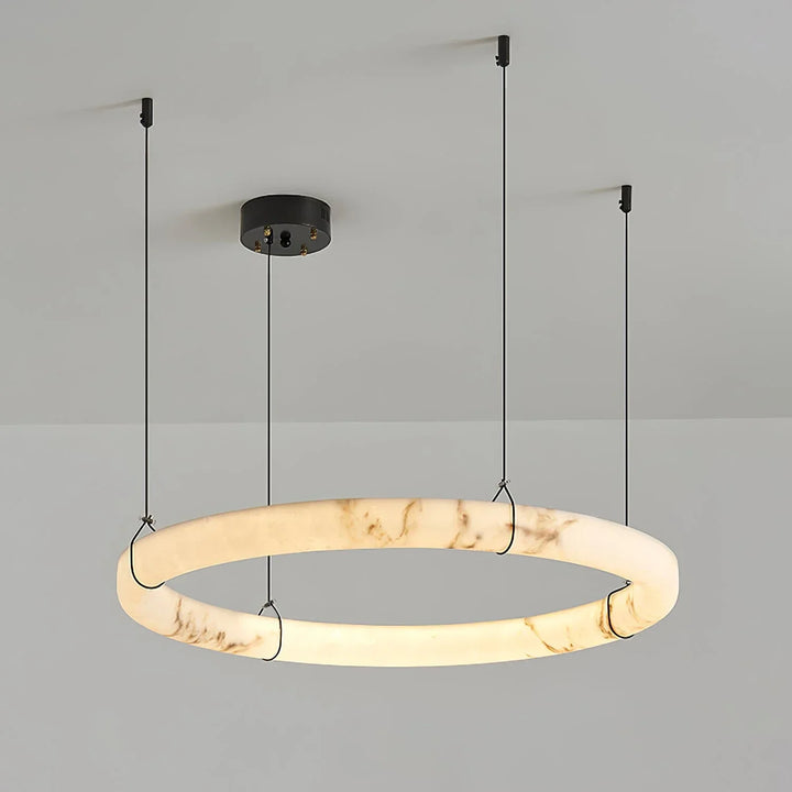 Alabaster Aura Circular Chandelier