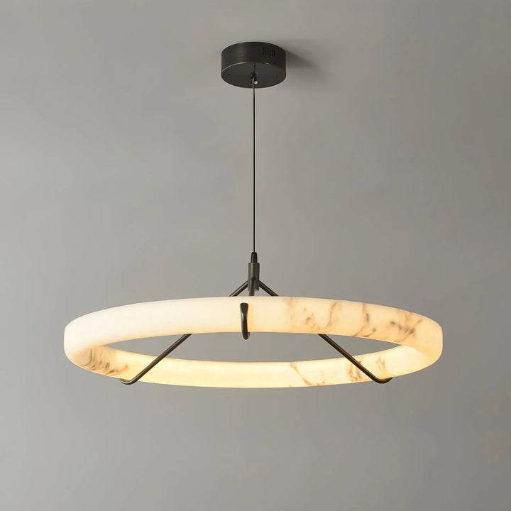 Alabaster Aura Circular Chandelier