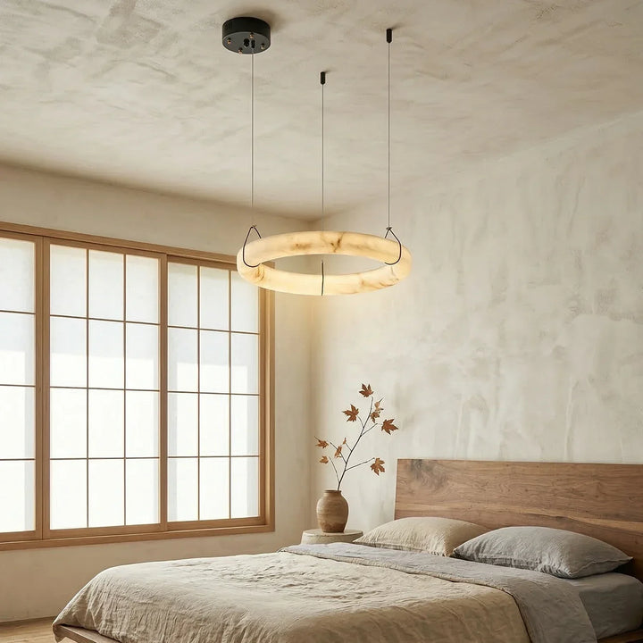 Alabaster Aura Circular Chandelier