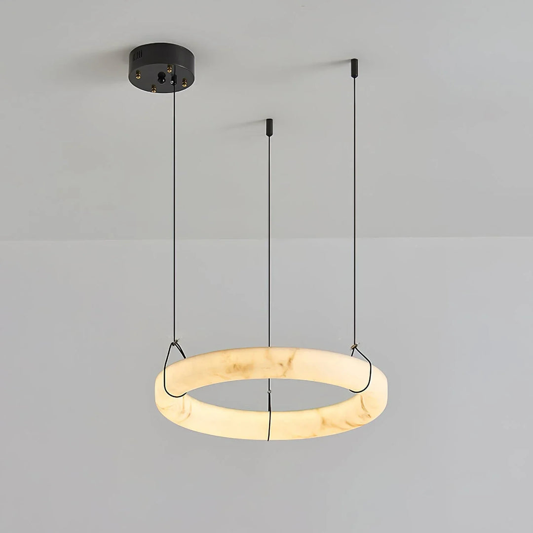 Alabaster Aura Circular Chandelier