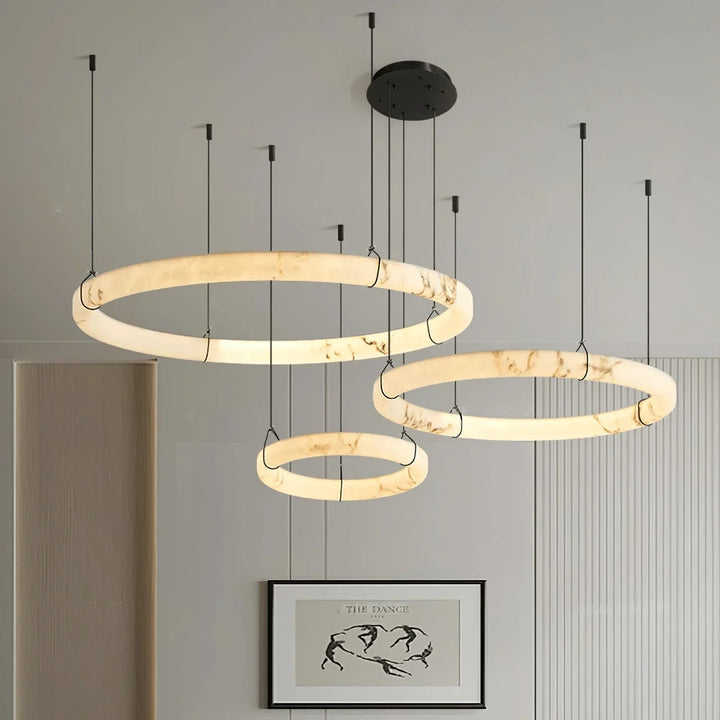 Alabaster Aura Circular Chandelier