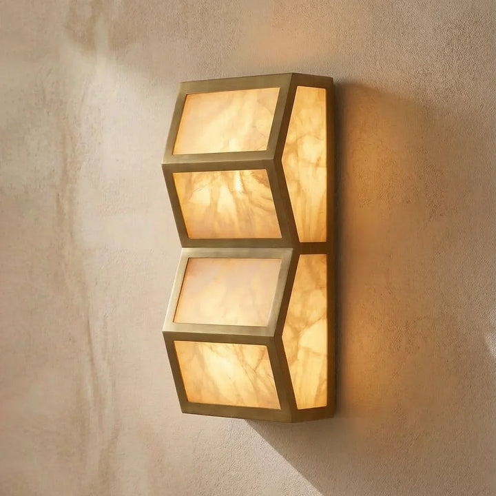 Alabaster Cascade Rectangular Wall Light