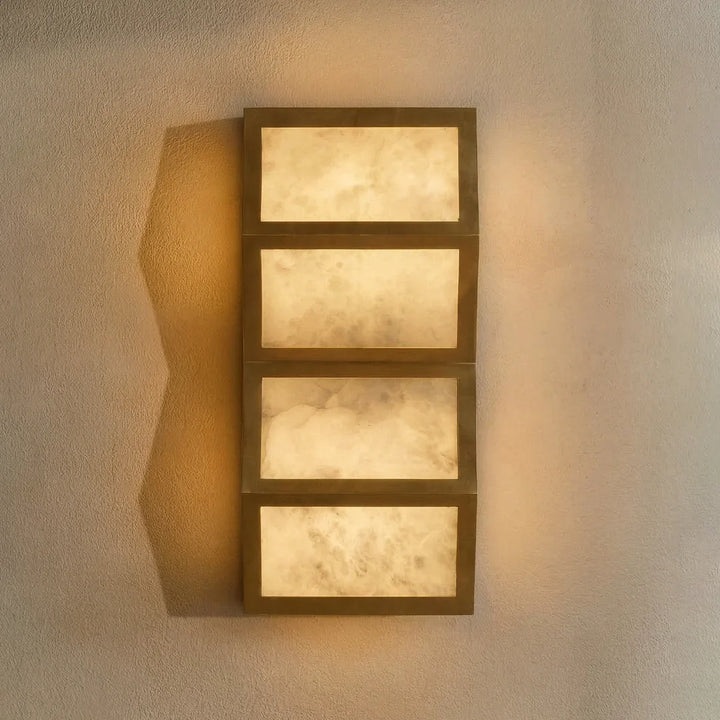 Alabaster Cascade Rectangular Wall Light