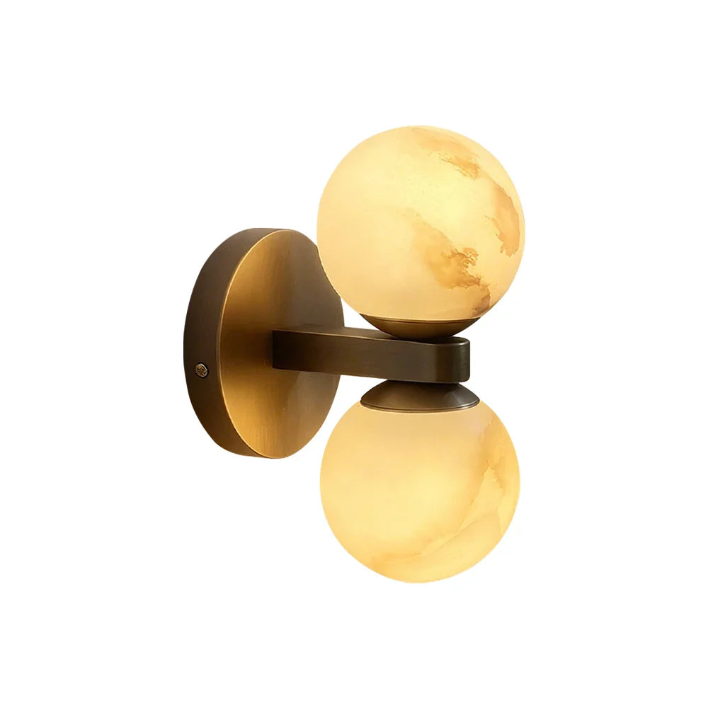 Alabaster Celestia Dual Orb Wall Light