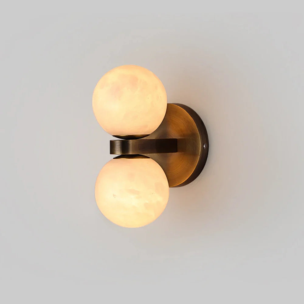 Alabaster Celestia Dual Orb Wall Light