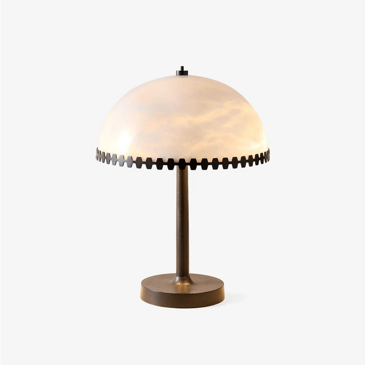 Alabaster Dome Trim Table Lamp
