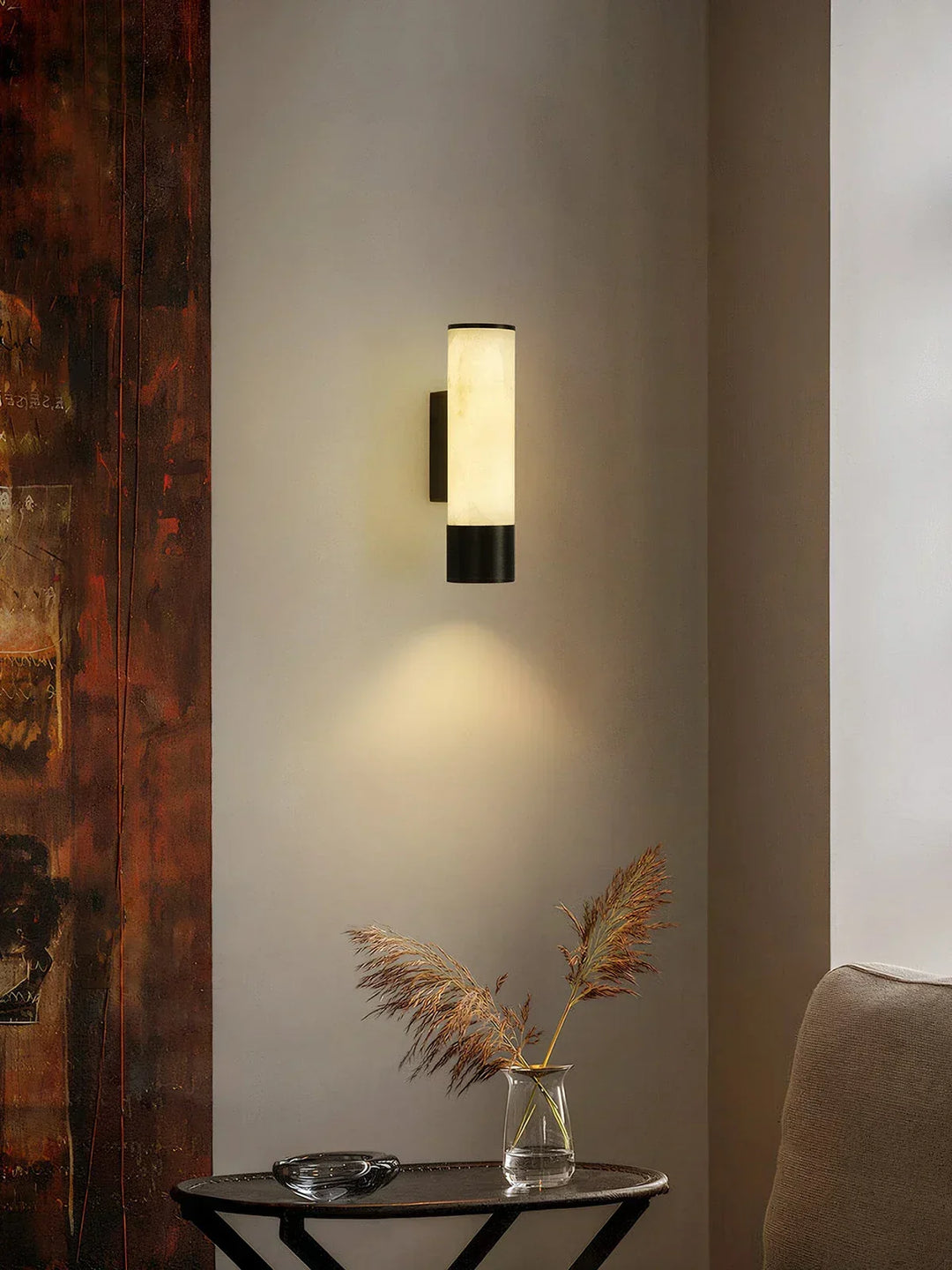 Alabaster Elara Cylindrical Wall Lamp