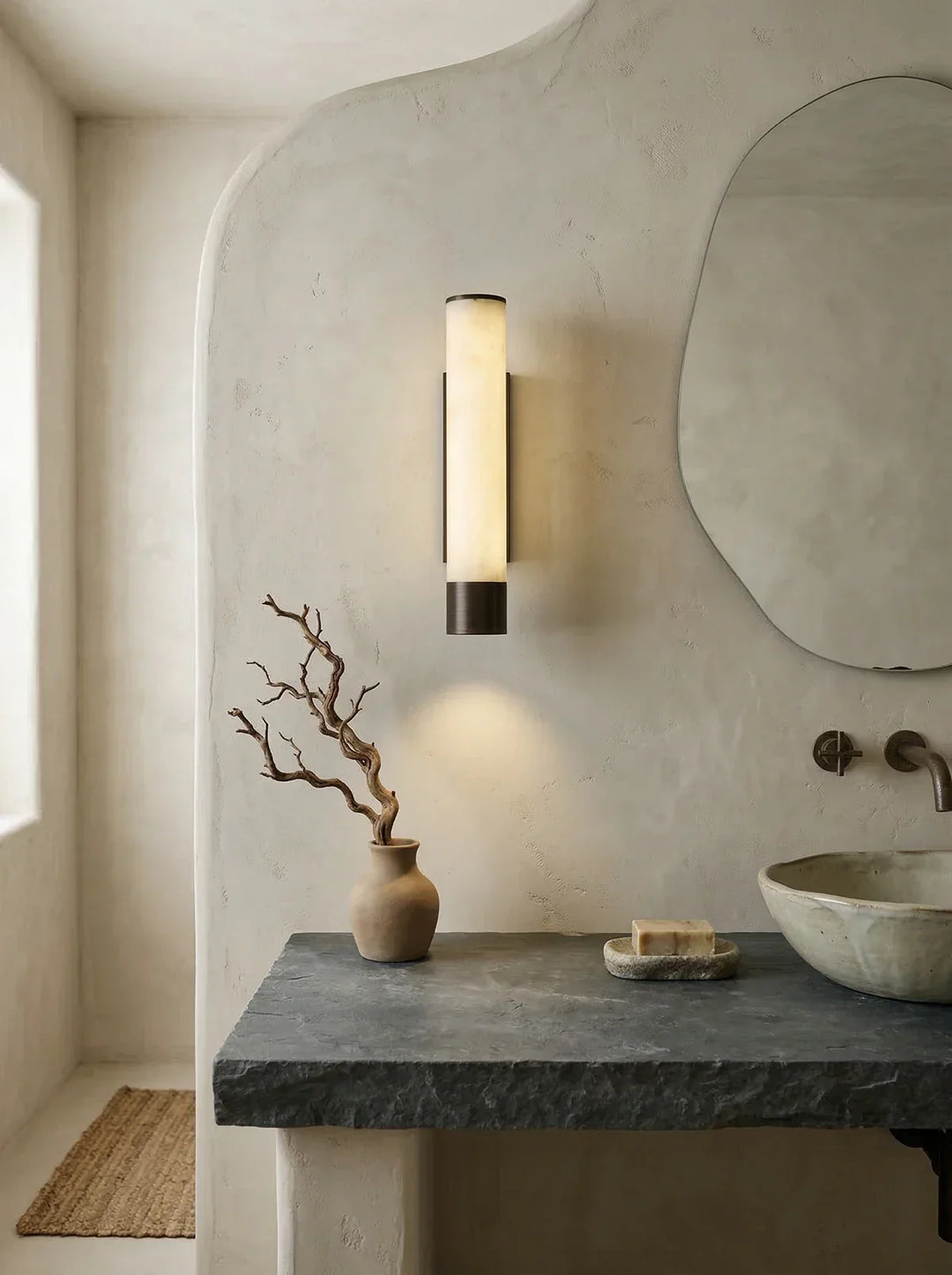 Alabaster Elara Cylindrical Wall Lamp