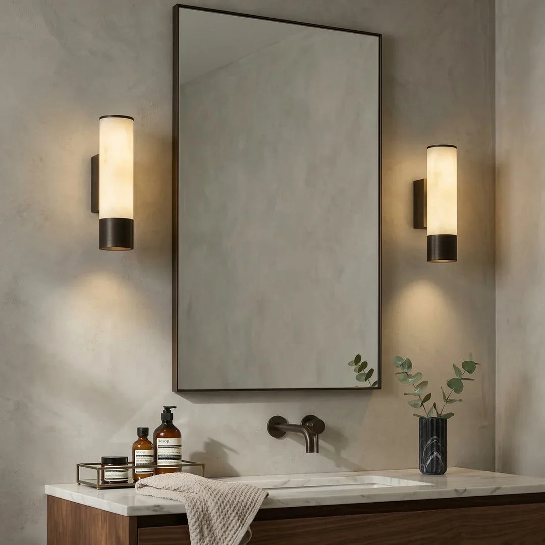 Alabaster Elara Cylindrical Wall Lamp