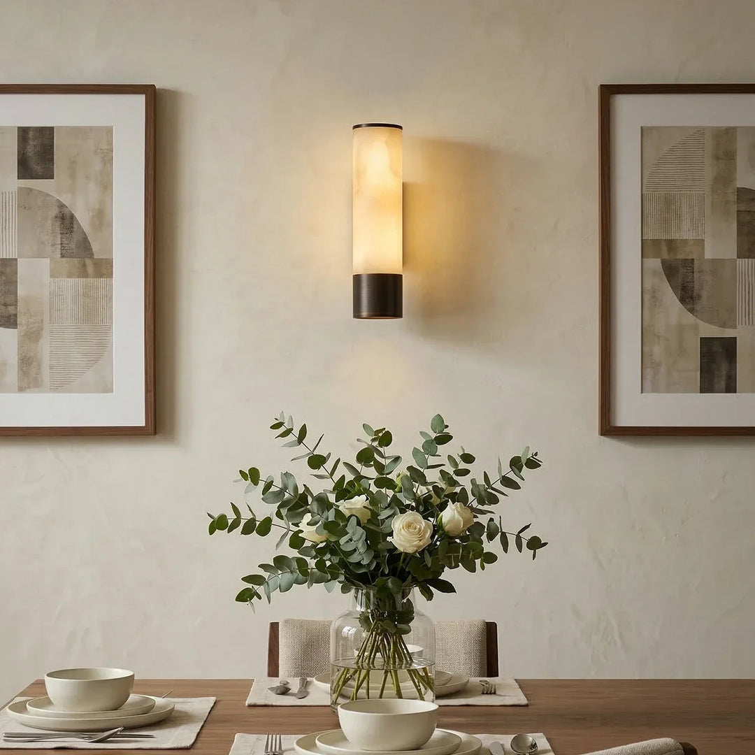 Alabaster Elara Cylindrical Wall Lamp