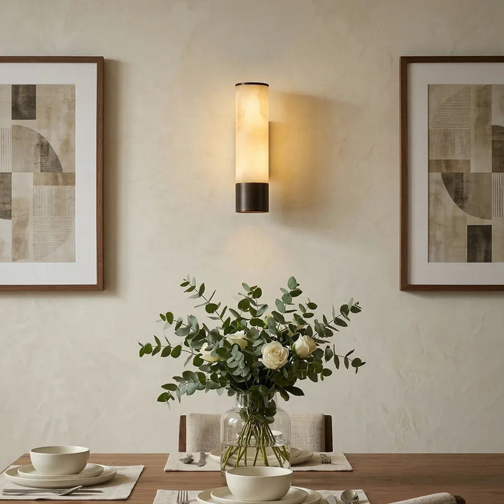 Alabaster Elara Cylindrical Wall Lamp