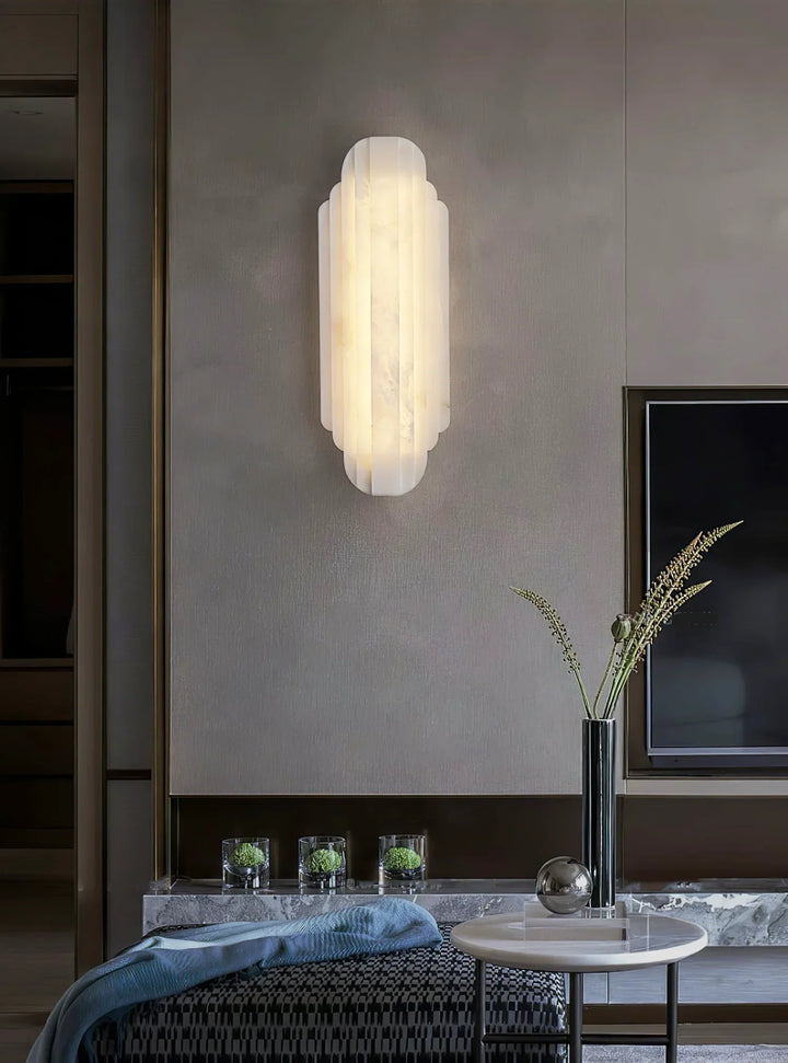 Alabaster Estelle Vertical Stripes Wall Sconce