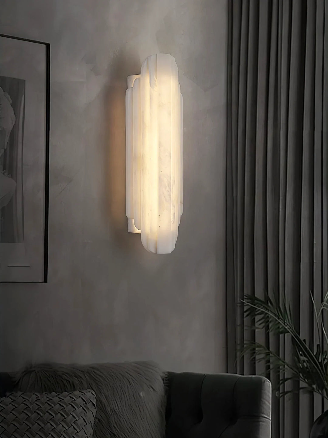 Alabaster Estelle Vertical Stripes Wall Sconce