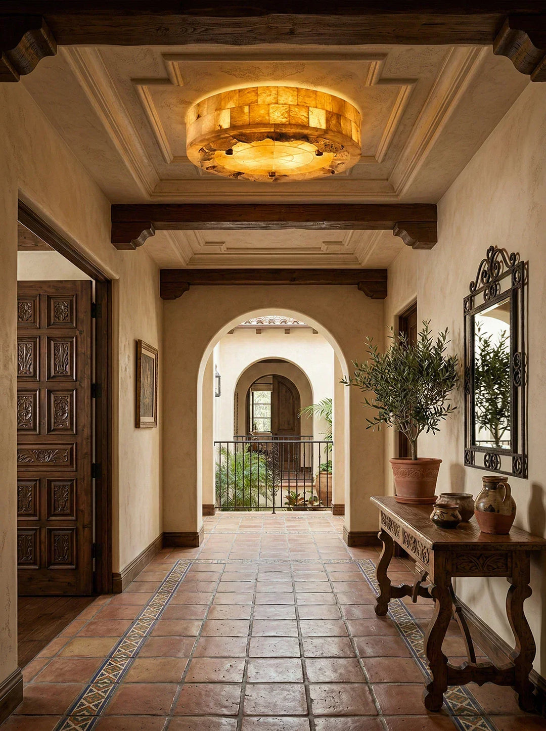 Alabaster Luriel Disk Ceiling Light