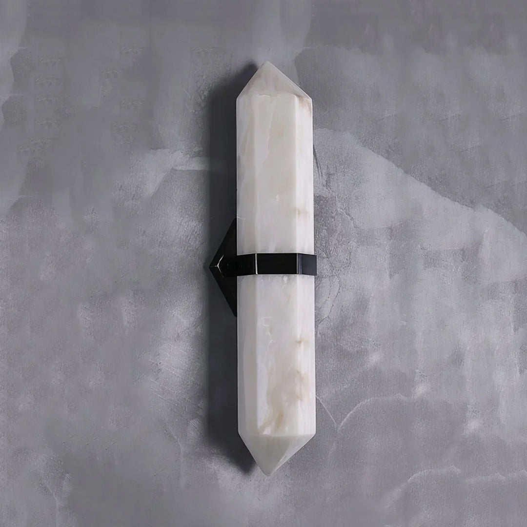 Alabaster Obelisk Wall Sconce