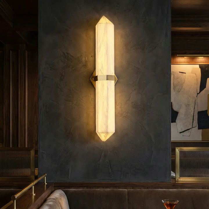 Alabaster Obelisk Wall Sconce
