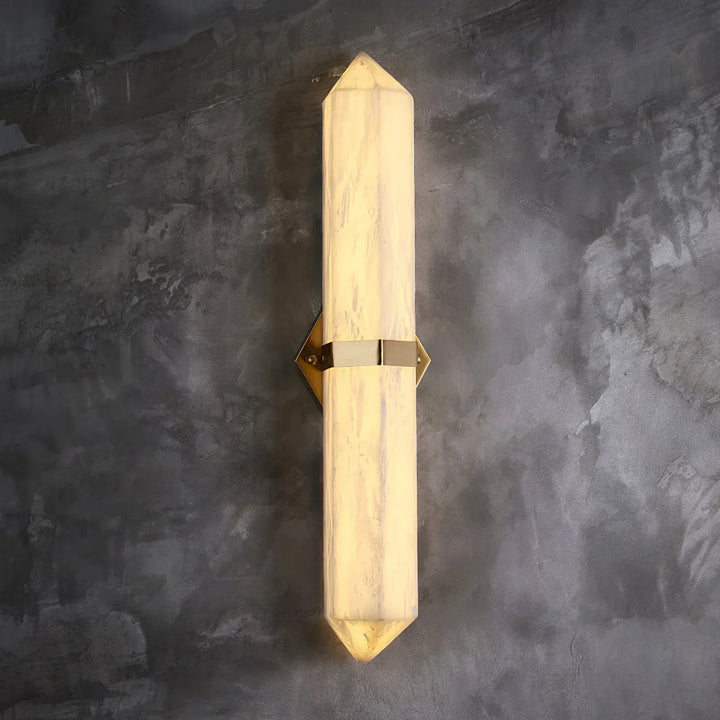 Alabaster Obelisk Wall Sconce