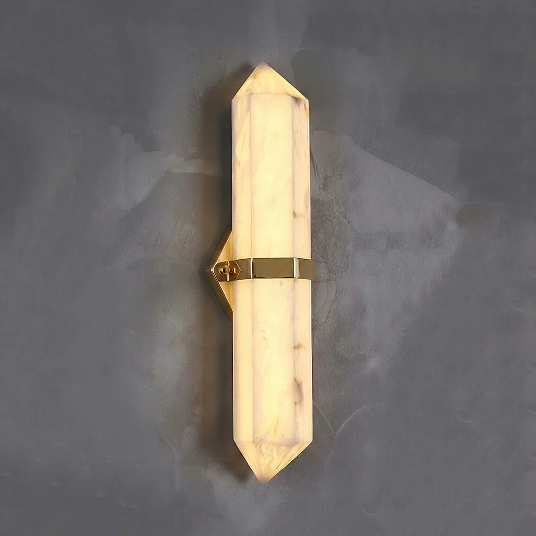 Alabaster Obelisk Wall Sconce