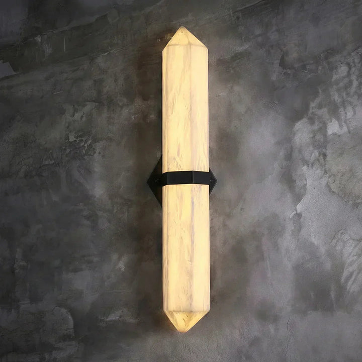 Alabaster Obelisk Wall Sconce