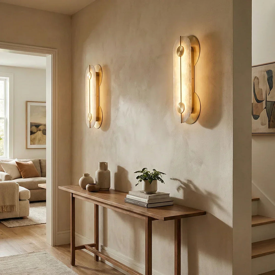 Alabaster Obvara Oval Wall Light