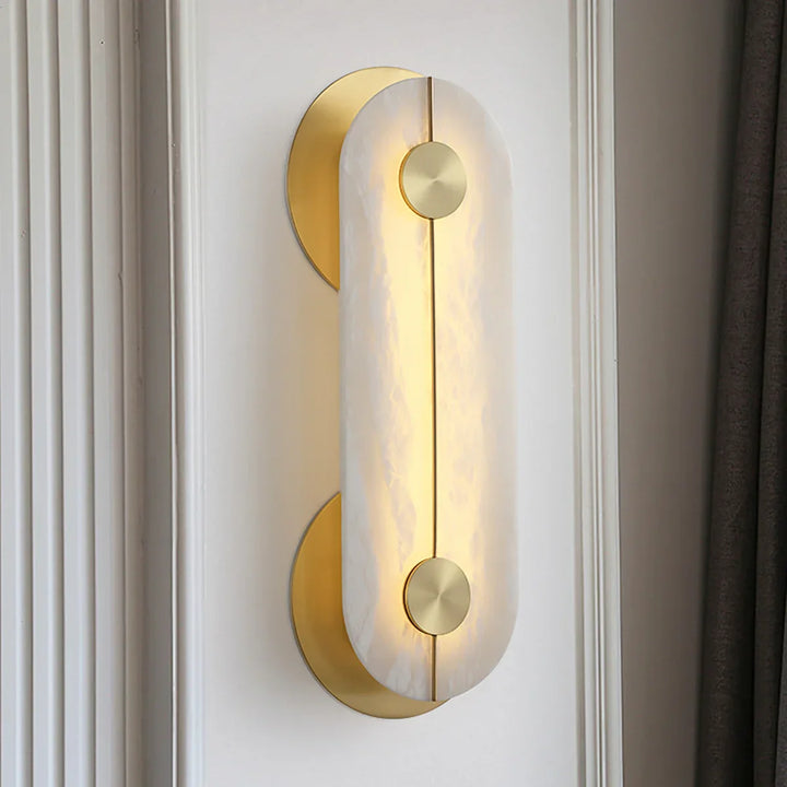 Alabaster Obvara Oval Wall Light