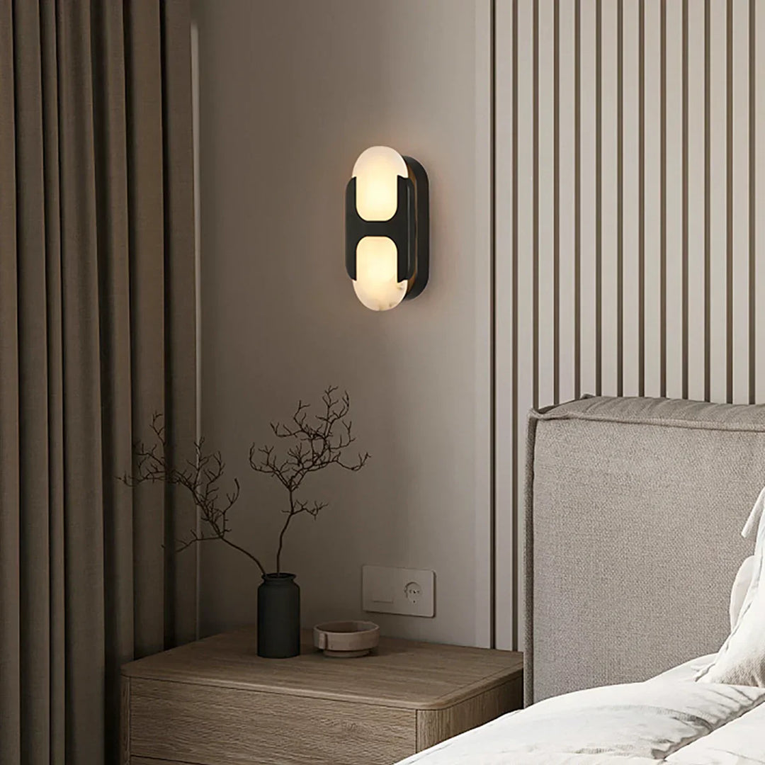 Alabaster Odin Oval Wall Sconce