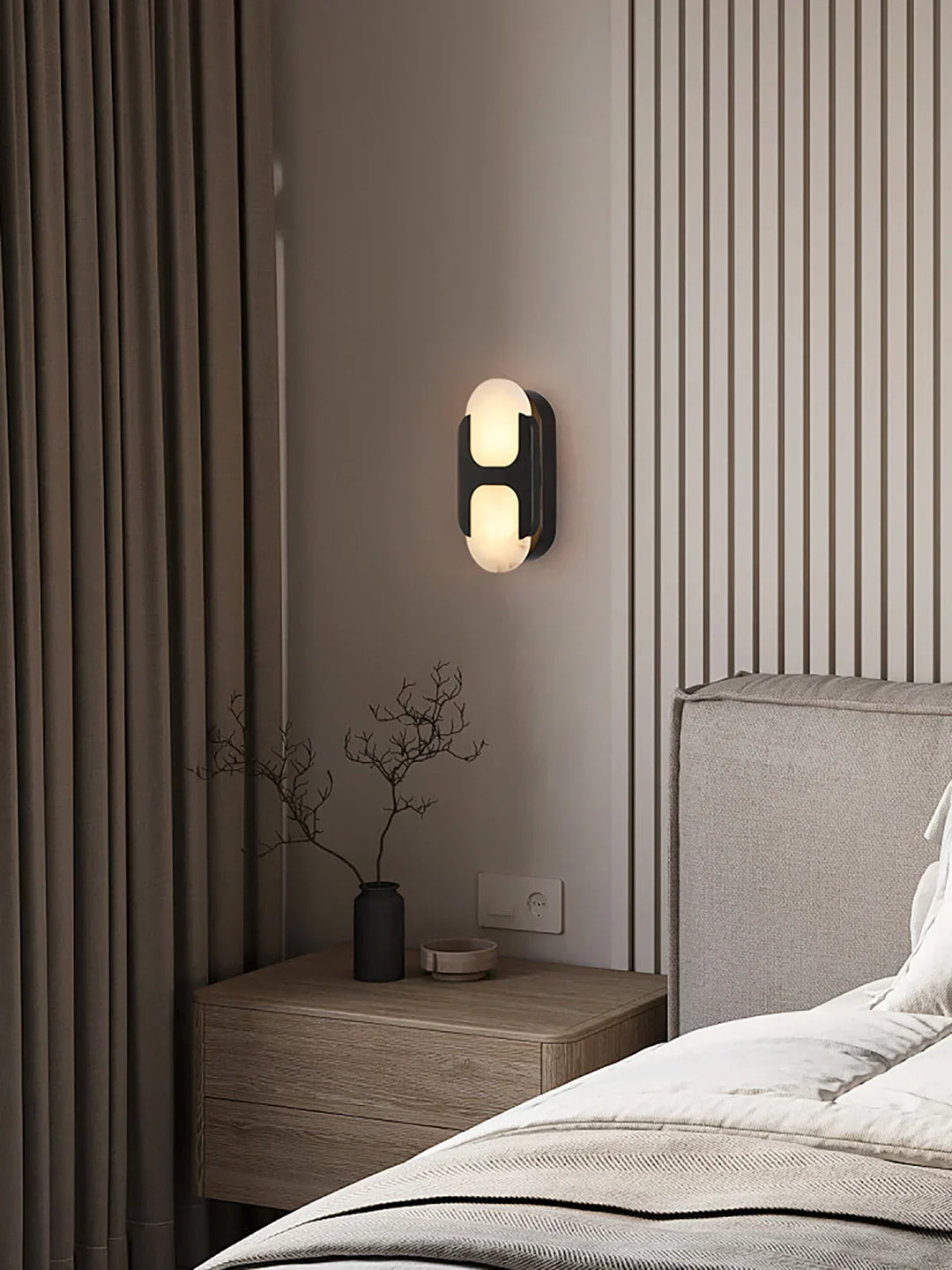 Alabaster Odin Oval Wall Sconce