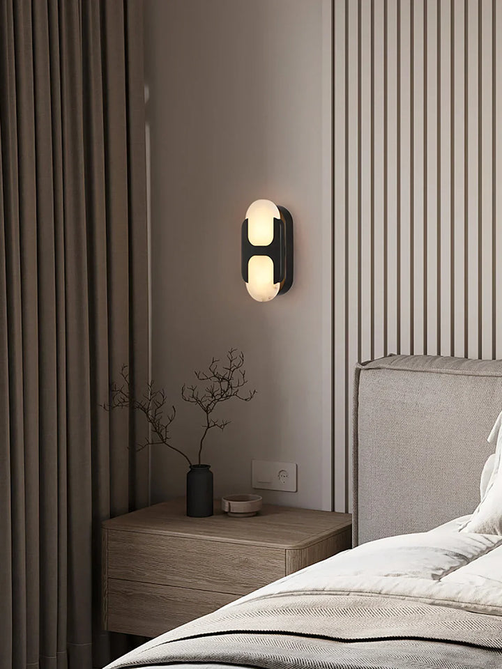 Alabaster Odin Oval Wall Sconce