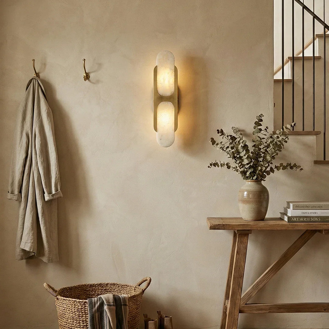 Alabaster Odin Oval Wall Sconce