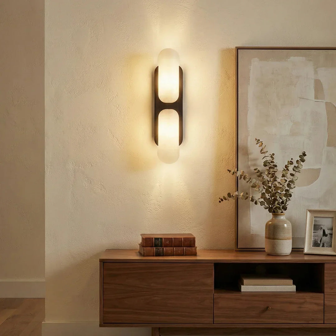 Alabaster Odin Oval Wall Sconce