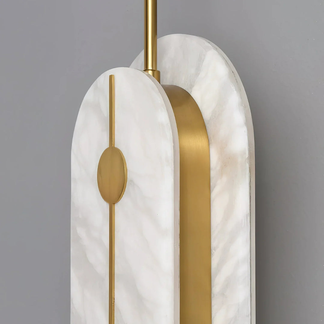 Alabaster Solvane Slender Oval Wall Sconce