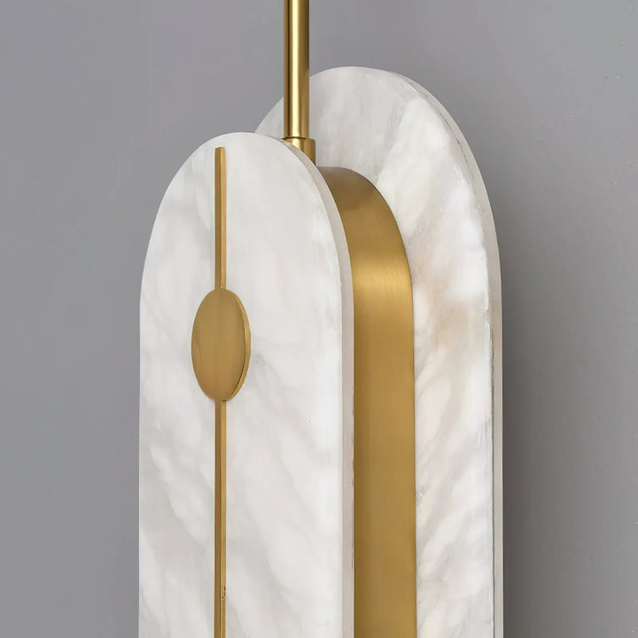 Alabaster Solvane Slender Oval Wall Sconce