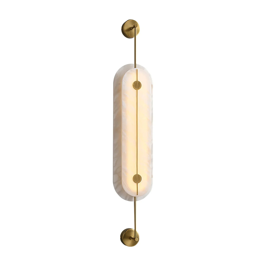 Alabaster Solvane Slender Oval Wall Sconce