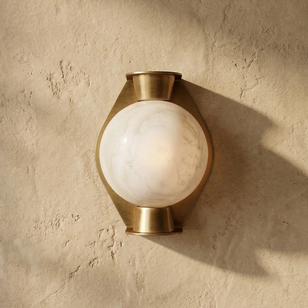 Alabaster Spherical Decorative Art Wall Lamp