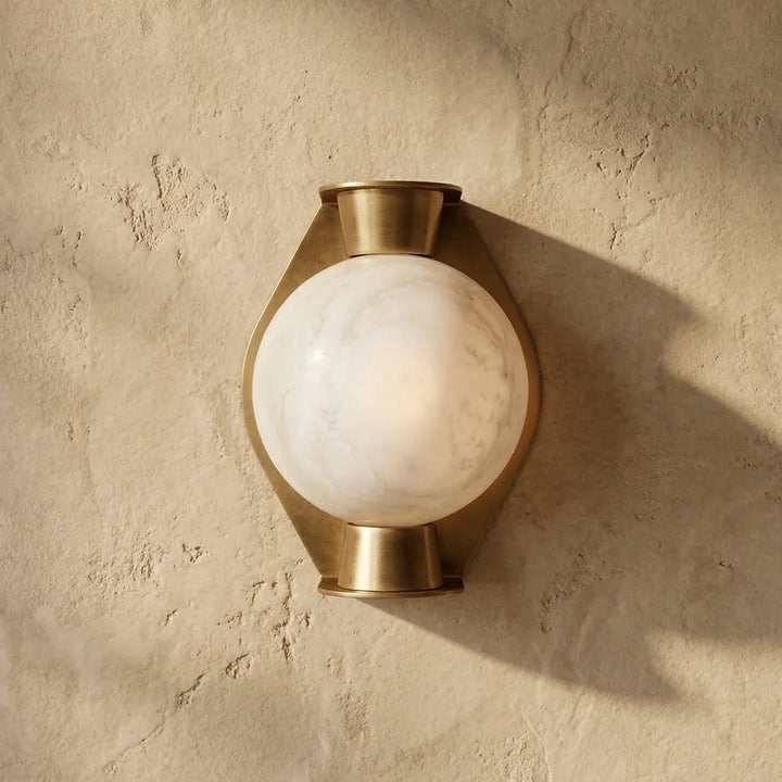 Alabaster Spherical Decorative Art Wall Lamp