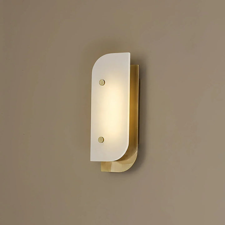 Asymmetrical Elaris Alabaster Wall Lamp