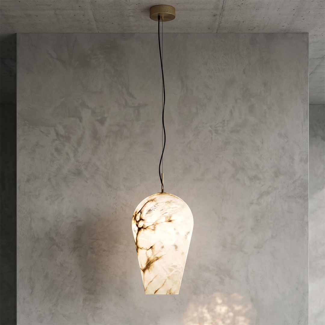 Blimp Alabaster Pendant - view 3 | Woorglamp