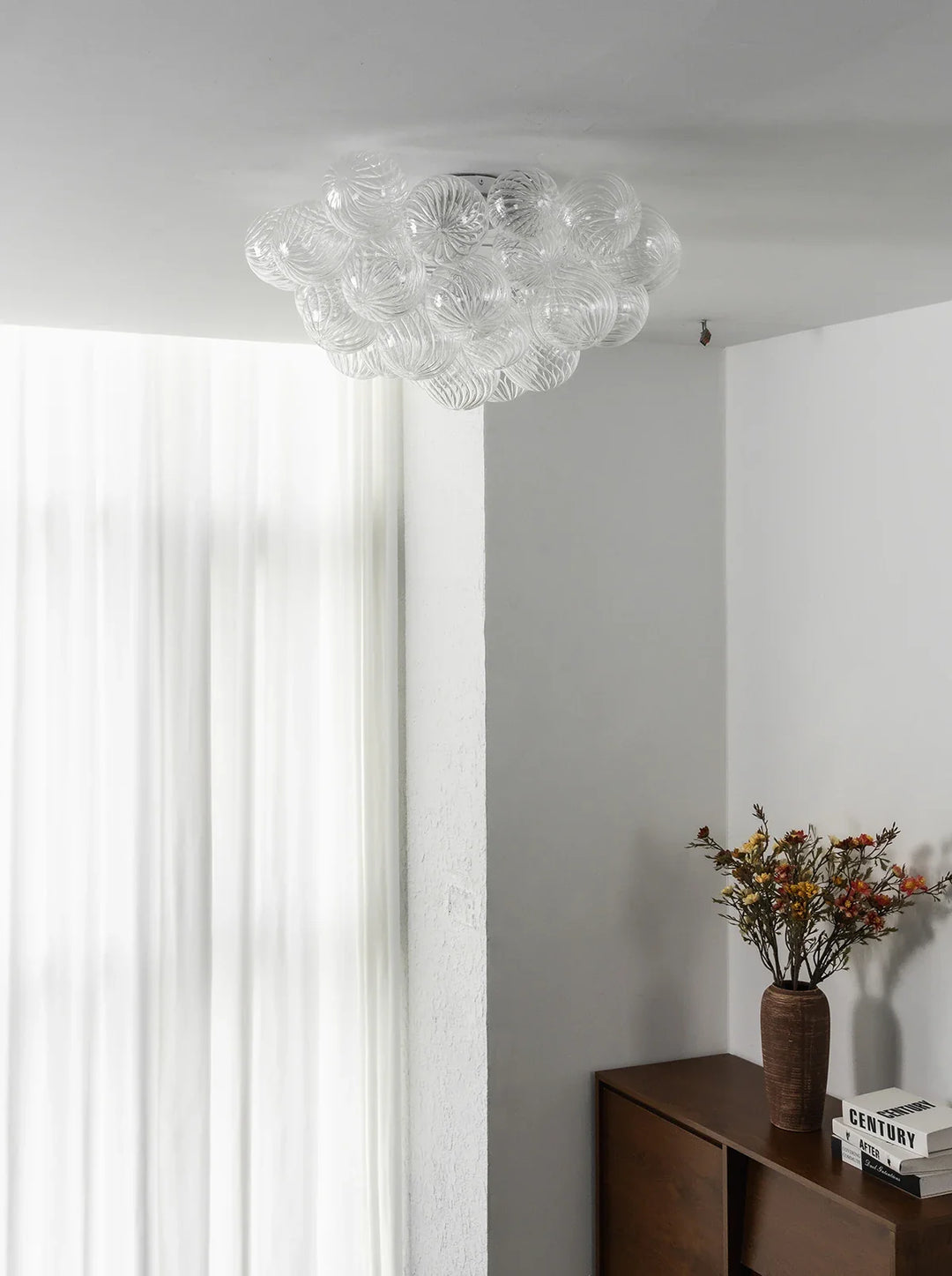Bubble Texture Glass Ball Ceiling Light