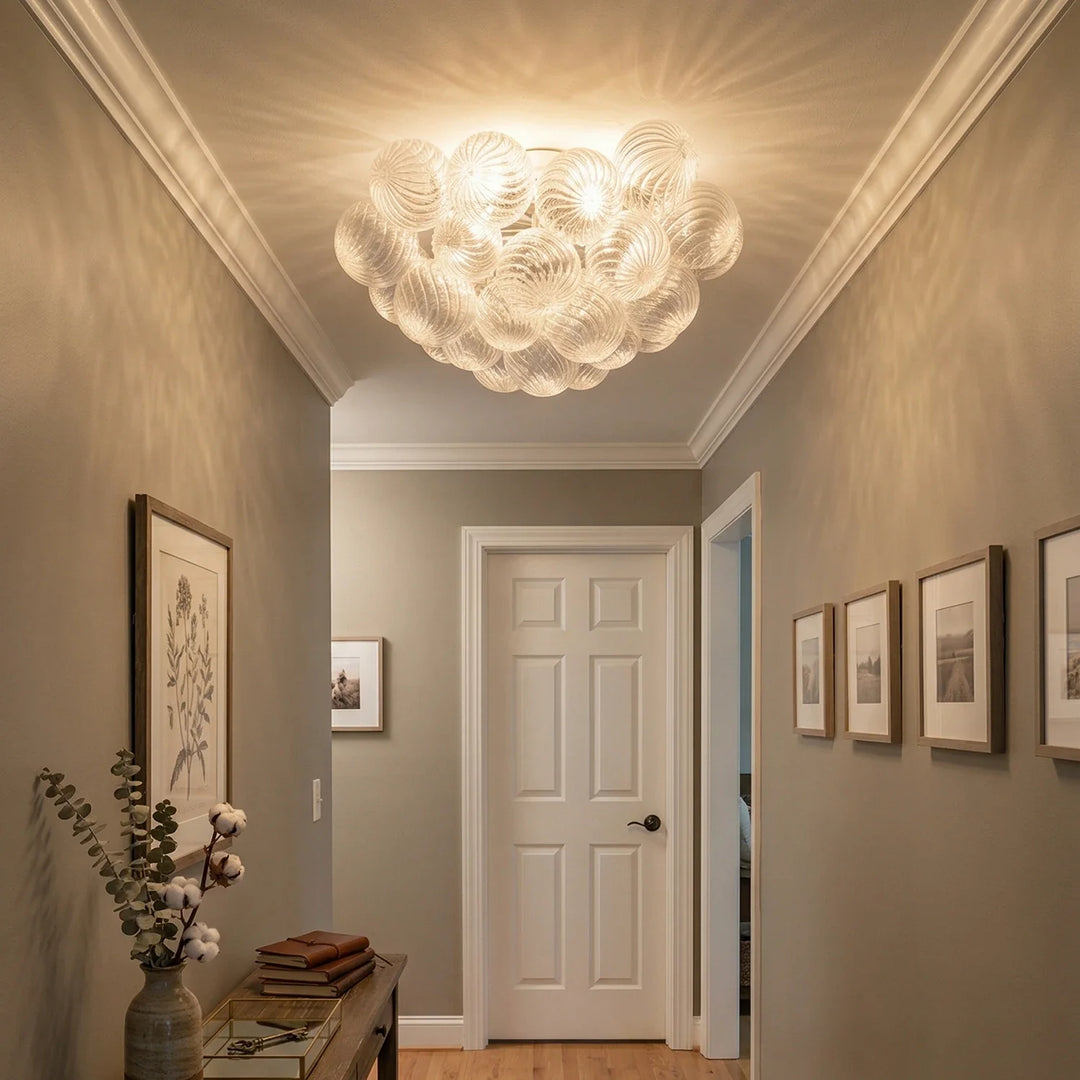 Bubble Texture Glass Ball Ceiling Light