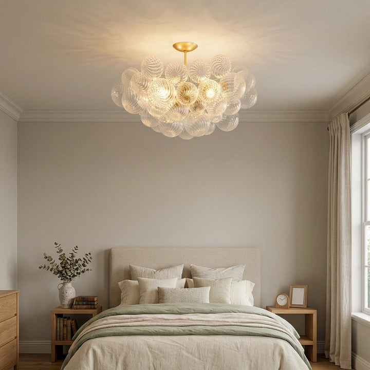 Bubble Texture Glass Ball Ceiling Light