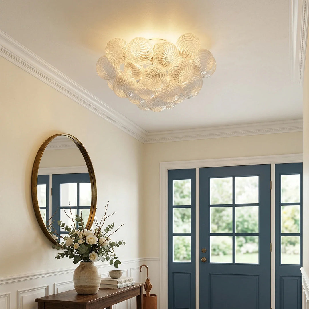 Bubble Texture Glass Ball Ceiling Light