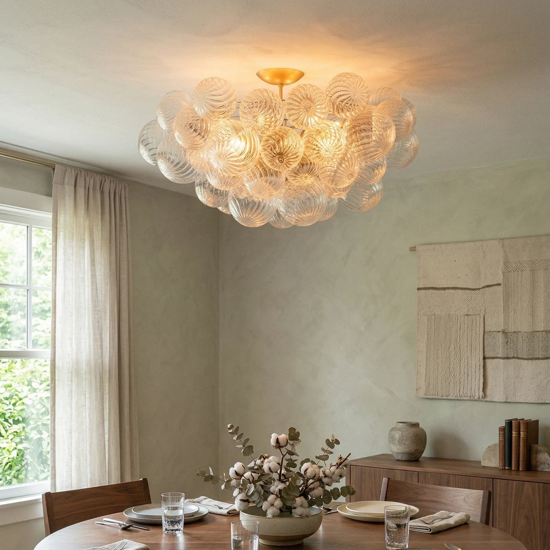Bubble Texture Glass Ball Ceiling Light
