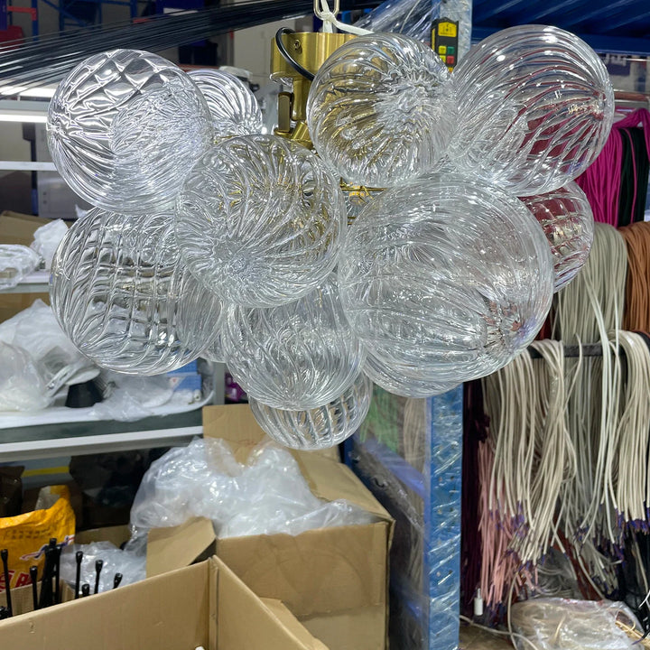 Bubble Texture Glass Ball Ceiling Light
