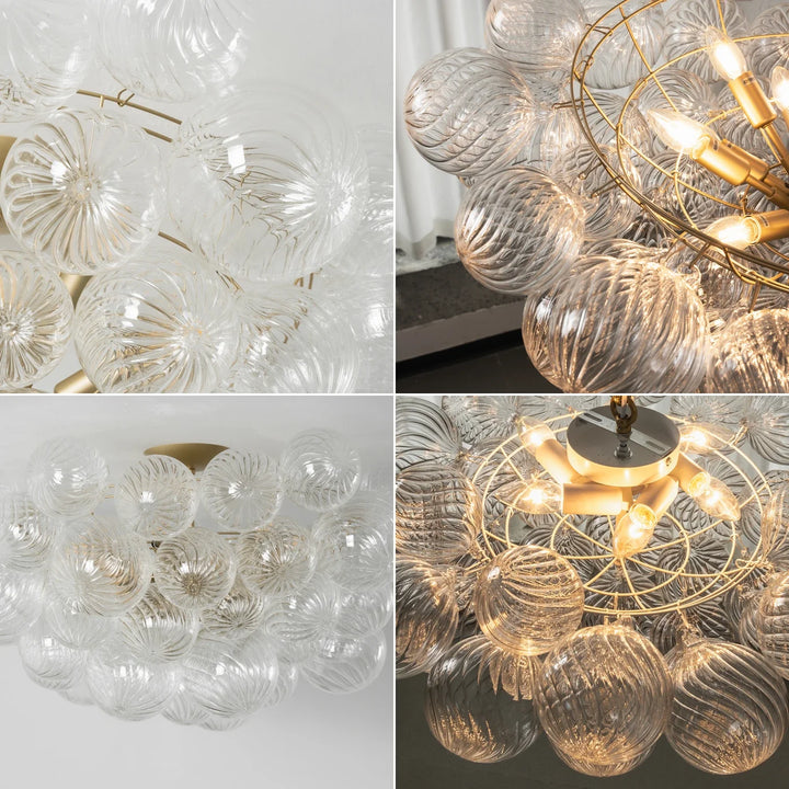 Bubble Texture Glass Ball Ceiling Light