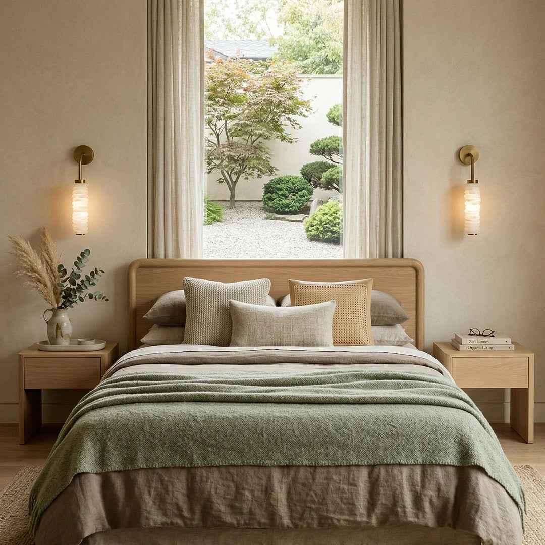 Calla Cylinder Alabaster Wall Lamp